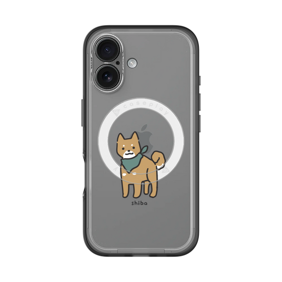 スリムプロテクションプレミアムケース with MagSafe［ オリジナル - CASEPLAYイヌ - shiba ］