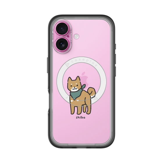スリムプロテクションプレミアムケース with MagSafe［ オリジナル - CASEPLAYイヌ - shiba ］