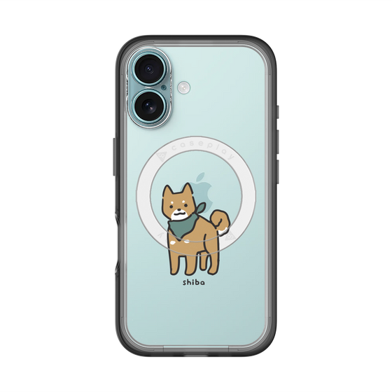 スリムプロテクションプレミアムケース with MagSafe［ オリジナル - CASEPLAYイヌ - shiba ］