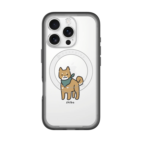 スリムプロテクションプレミアムケース with MagSafe［ オリジナル - CASEPLAYイヌ - shiba ］