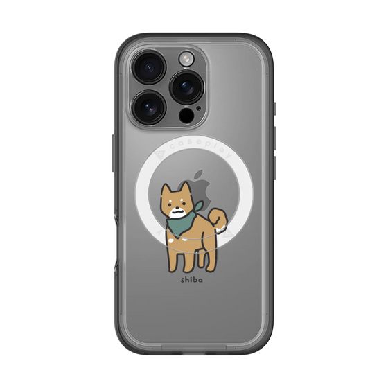 スリムプロテクションプレミアムケース with MagSafe［ オリジナル - CASEPLAYイヌ - shiba ］