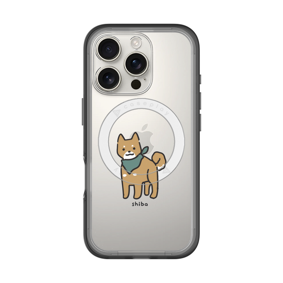 スリムプロテクションプレミアムケース with MagSafe［ オリジナル - CASEPLAYイヌ - shiba ］