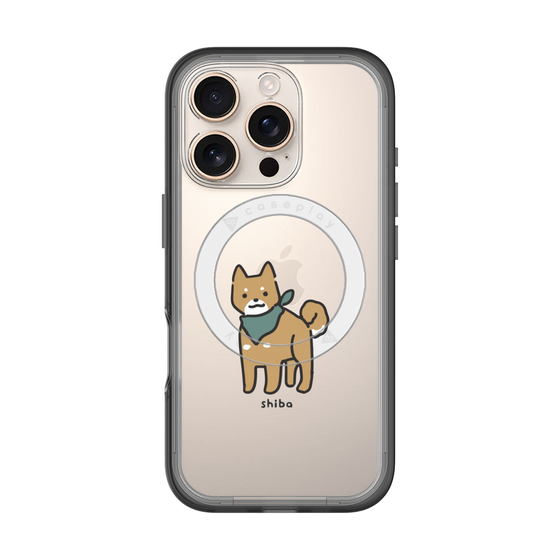 スリムプロテクションプレミアムケース with MagSafe［ オリジナル - CASEPLAYイヌ - shiba ］