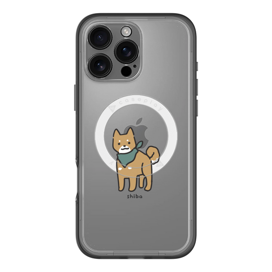 スリムプロテクションプレミアムケース with MagSafe［ オリジナル - CASEPLAYイヌ - shiba ］