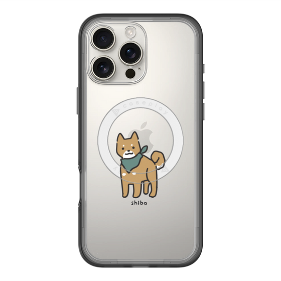 スリムプロテクションプレミアムケース with MagSafe［ オリジナル - CASEPLAYイヌ - shiba ］