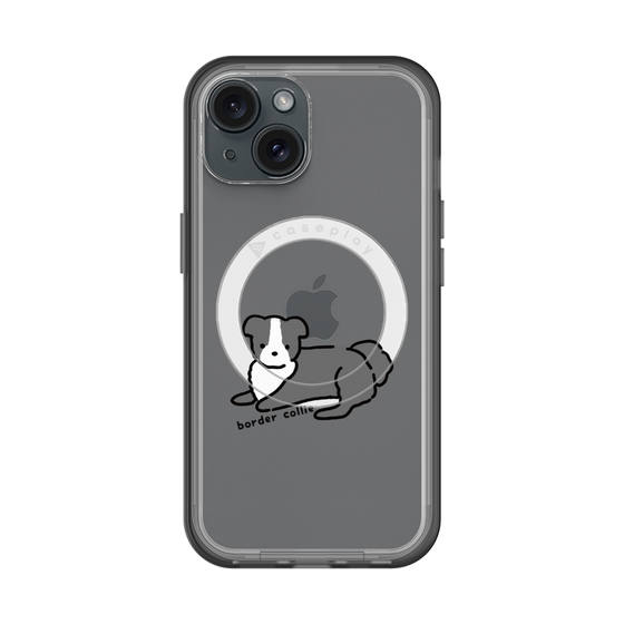 スリムプロテクションプレミアムケース with MagSafe［ オリジナル - CASEPLAYイヌ - border collie ］