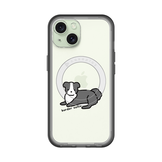 スリムプロテクションプレミアムケース with MagSafe［ オリジナル - CASEPLAYイヌ - border collie ］
