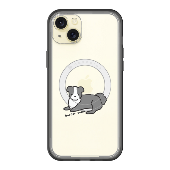 スリムプロテクションプレミアムケース with MagSafe［ オリジナル - CASEPLAYイヌ - border collie ］