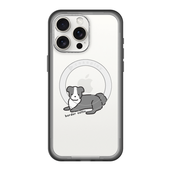 スリムプロテクションプレミアムケース with MagSafe［ オリジナル - CASEPLAYイヌ - border collie ］