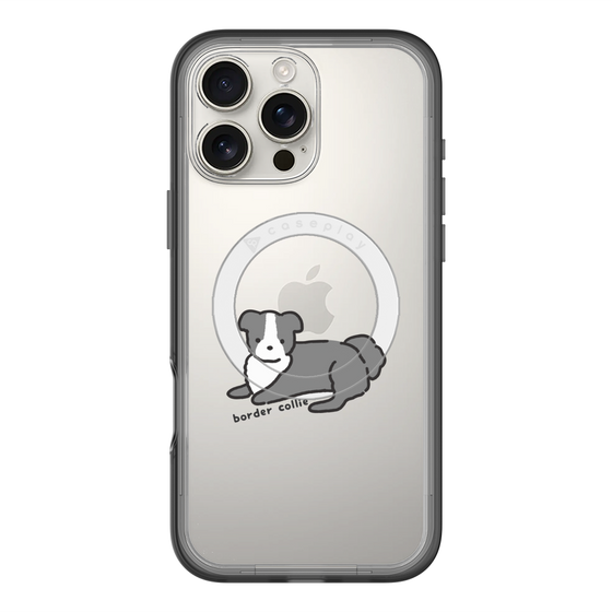スリムプロテクションプレミアムケース with MagSafe［ オリジナル - CASEPLAYイヌ - border collie ］