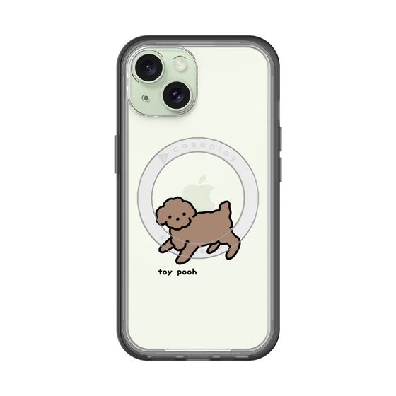 スリムプロテクションプレミアムケース with MagSafe［ オリジナル - CASEPLAYイヌ - toy pooh ］