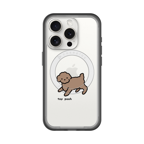 スリムプロテクションプレミアムケース with MagSafe［ オリジナル - CASEPLAYイヌ - toy pooh ］