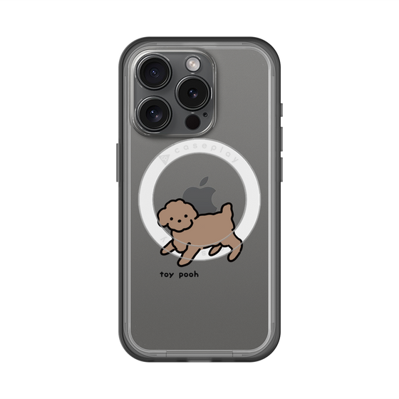 スリムプロテクションプレミアムケース with MagSafe［ オリジナル - CASEPLAYイヌ - toy pooh ］