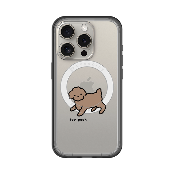 スリムプロテクションプレミアムケース with MagSafe［ オリジナル - CASEPLAYイヌ - toy pooh ］