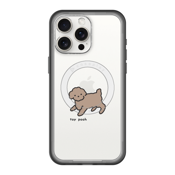 スリムプロテクションプレミアムケース with MagSafe［ オリジナル - CASEPLAYイヌ - toy pooh ］