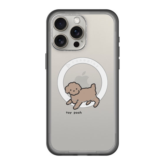 スリムプロテクションプレミアムケース with MagSafe［ オリジナル - CASEPLAYイヌ - toy pooh ］