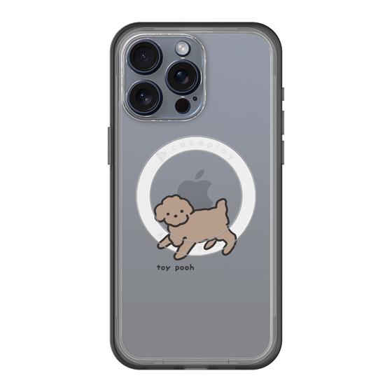 スリムプロテクションプレミアムケース with MagSafe［ オリジナル - CASEPLAYイヌ - toy pooh ］