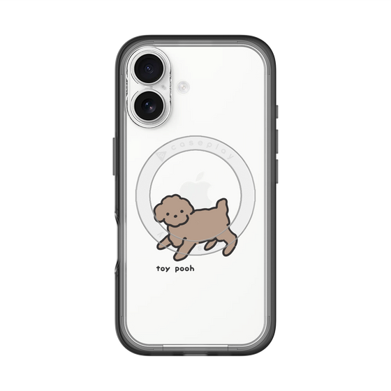 スリムプロテクションプレミアムケース with MagSafe［ オリジナル - CASEPLAYイヌ - toy pooh ］