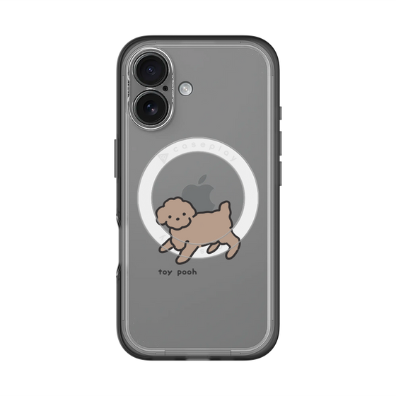 スリムプロテクションプレミアムケース with MagSafe［ オリジナル - CASEPLAYイヌ - toy pooh ］