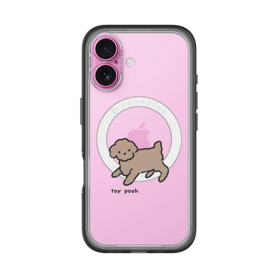 スリムプロテクションプレミアムケース with MagSafe［ オリジナル - CASEPLAYイヌ - toy pooh ］