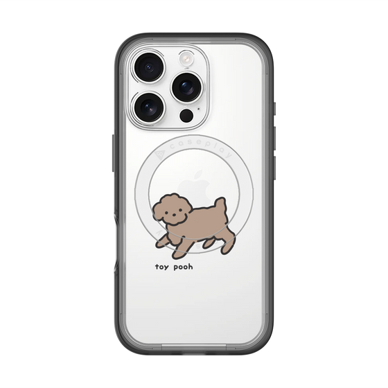 スリムプロテクションプレミアムケース with MagSafe［ オリジナル - CASEPLAYイヌ - toy pooh ］
