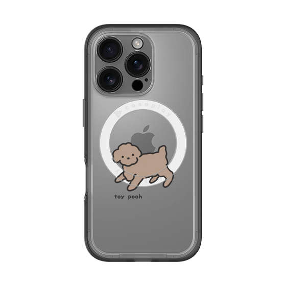 スリムプロテクションプレミアムケース with MagSafe［ オリジナル - CASEPLAYイヌ - toy pooh ］
