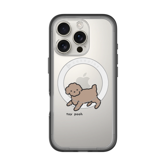 スリムプロテクションプレミアムケース with MagSafe［ オリジナル - CASEPLAYイヌ - toy pooh ］