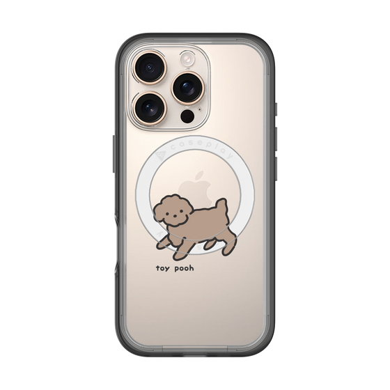 スリムプロテクションプレミアムケース with MagSafe［ オリジナル - CASEPLAYイヌ - toy pooh ］