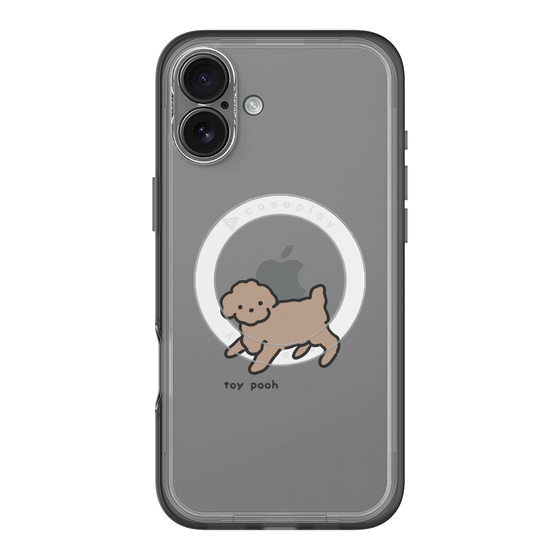 スリムプロテクションプレミアムケース with MagSafe［ オリジナル - CASEPLAYイヌ - toy pooh ］