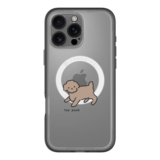 スリムプロテクションプレミアムケース with MagSafe［ オリジナル - CASEPLAYイヌ - toy pooh ］