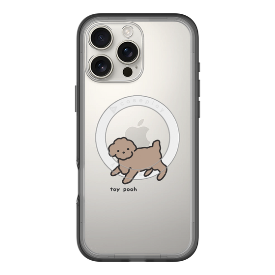 スリムプロテクションプレミアムケース with MagSafe［ オリジナル - CASEPLAYイヌ - toy pooh ］