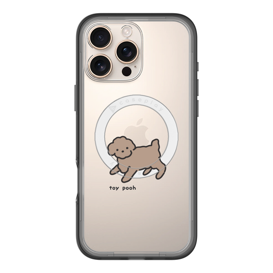 スリムプロテクションプレミアムケース with MagSafe［ オリジナル - CASEPLAYイヌ - toy pooh ］