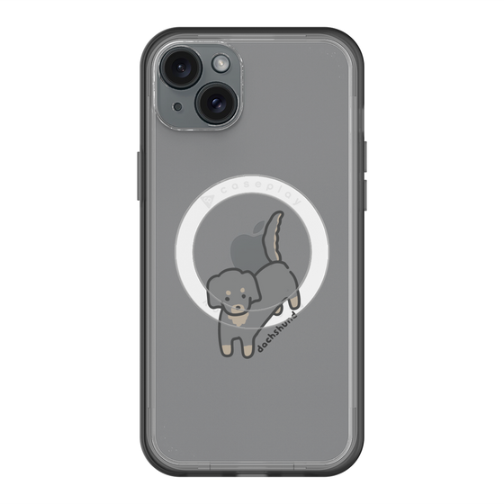 スリムプロテクションプレミアムケース with MagSafe［ オリジナル - CASEPLAYイヌ - dachsund ］