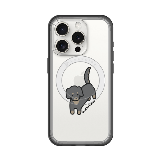 スリムプロテクションプレミアムケース with MagSafe［ オリジナル - CASEPLAYイヌ - dachsund ］