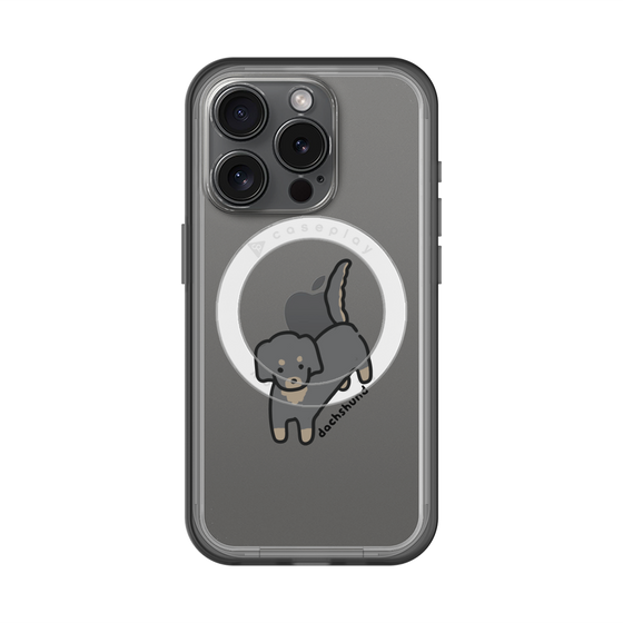 スリムプロテクションプレミアムケース with MagSafe［ オリジナル - CASEPLAYイヌ - dachsund ］