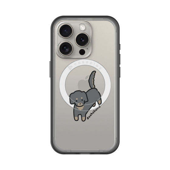 スリムプロテクションプレミアムケース with MagSafe［ オリジナル - CASEPLAYイヌ - dachsund ］