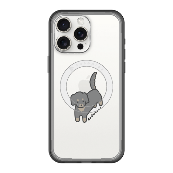 スリムプロテクションプレミアムケース with MagSafe［ オリジナル - CASEPLAYイヌ - dachsund ］