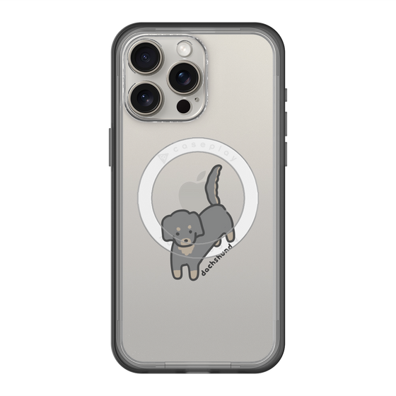スリムプロテクションプレミアムケース with MagSafe［ オリジナル - CASEPLAYイヌ - dachsund ］