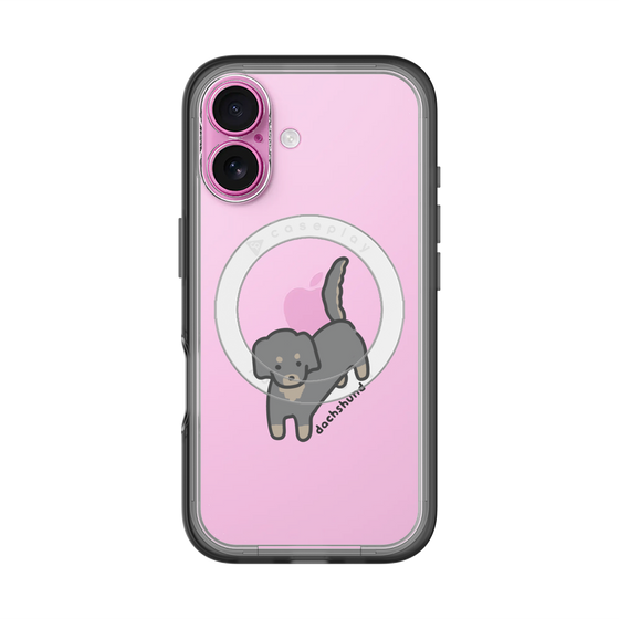 スリムプロテクションプレミアムケース with MagSafe［ オリジナル - CASEPLAYイヌ - dachsund ］