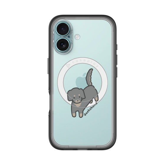 スリムプロテクションプレミアムケース with MagSafe［ オリジナル - CASEPLAYイヌ - dachsund ］