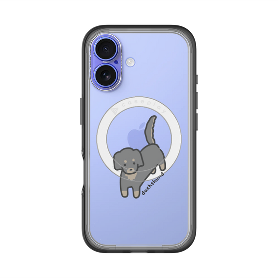 スリムプロテクションプレミアムケース with MagSafe［ オリジナル - CASEPLAYイヌ - dachsund ］