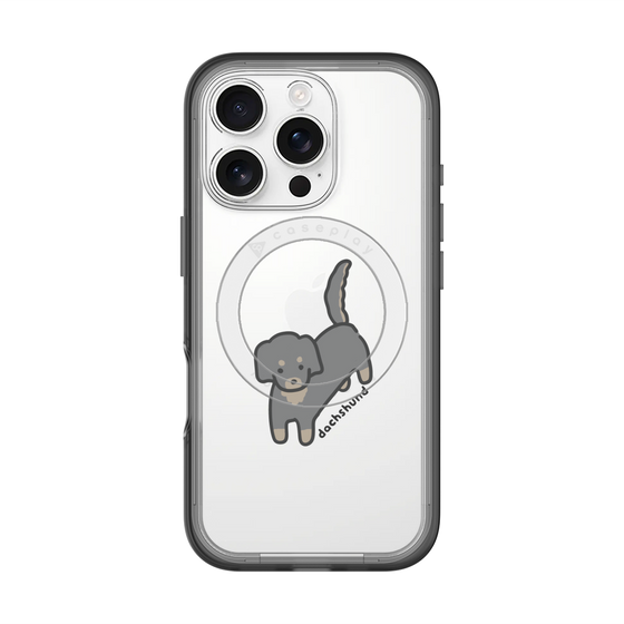 スリムプロテクションプレミアムケース with MagSafe［ オリジナル - CASEPLAYイヌ - dachsund ］