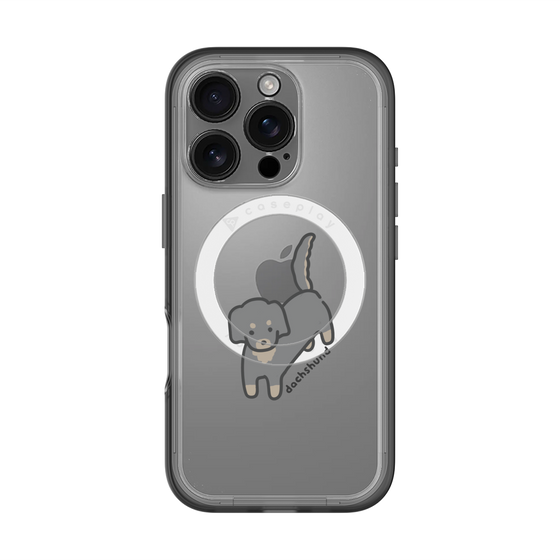 スリムプロテクションプレミアムケース with MagSafe［ オリジナル - CASEPLAYイヌ - dachsund ］