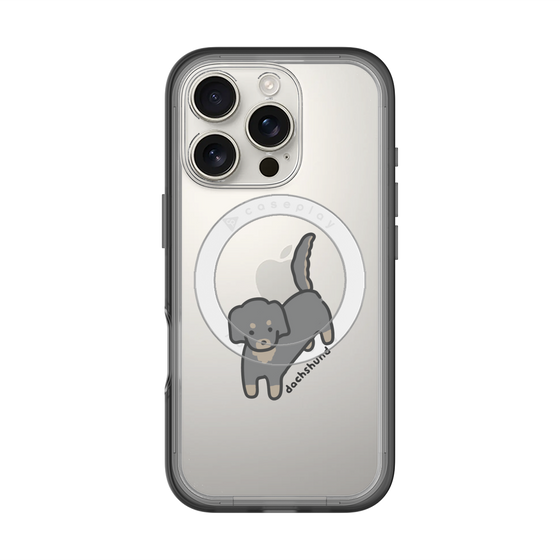 スリムプロテクションプレミアムケース with MagSafe［ オリジナル - CASEPLAYイヌ - dachsund ］