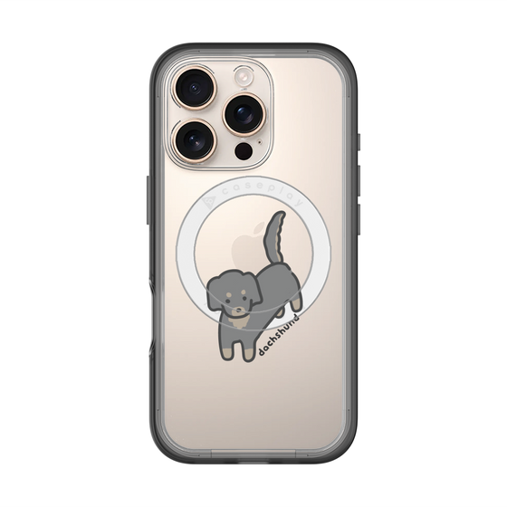 スリムプロテクションプレミアムケース with MagSafe［ オリジナル - CASEPLAYイヌ - dachsund ］