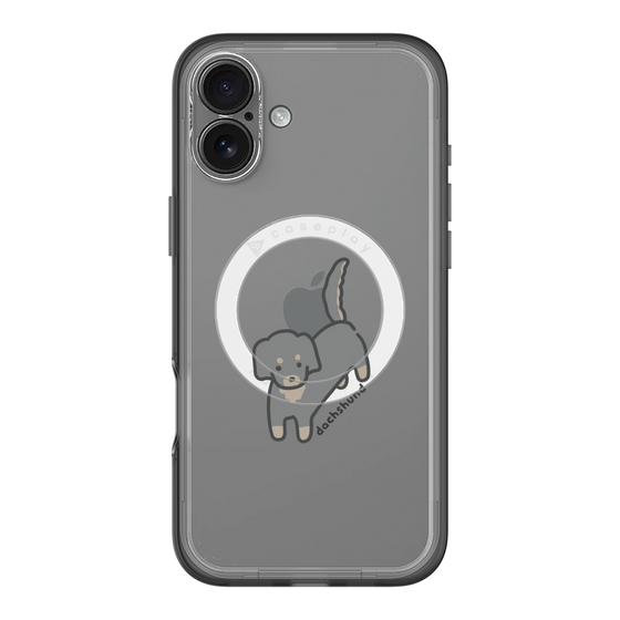 スリムプロテクションプレミアムケース with MagSafe［ オリジナル - CASEPLAYイヌ - dachsund ］