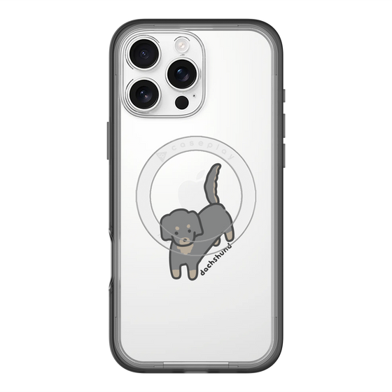 スリムプロテクションプレミアムケース with MagSafe［ オリジナル - CASEPLAYイヌ - dachsund ］