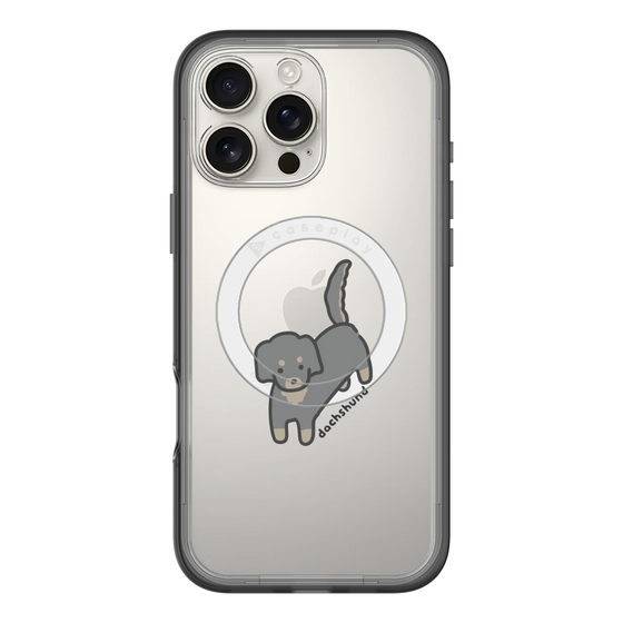 スリムプロテクションプレミアムケース with MagSafe［ オリジナル - CASEPLAYイヌ - dachsund ］