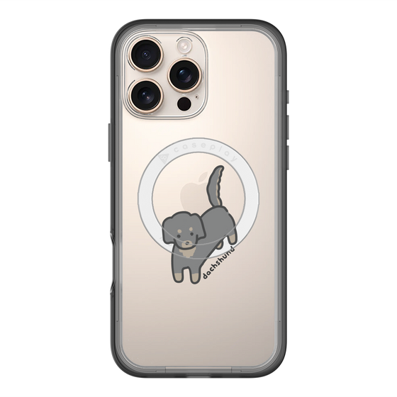 スリムプロテクションプレミアムケース with MagSafe［ オリジナル - CASEPLAYイヌ - dachsund ］