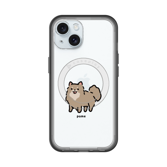 スリムプロテクションプレミアムケース with MagSafe［ オリジナル - CASEPLAYイヌ - pome ］